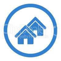 Realty flat cobalt color rounded glyph icon