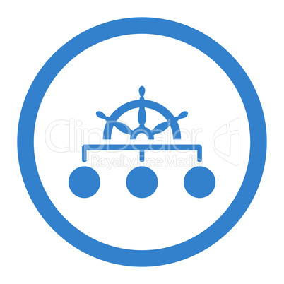 Rule flat cobalt color rounded glyph icon