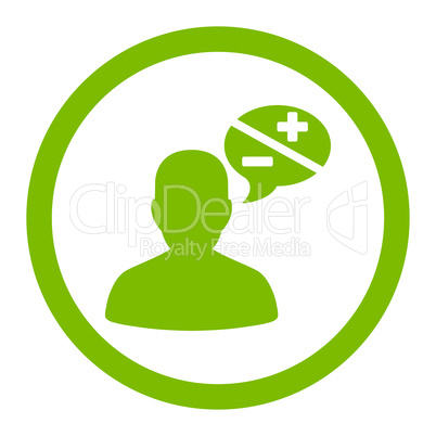 Arguments flat eco green color rounded glyph icon