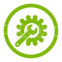 Customization flat eco green color rounded glyph icon