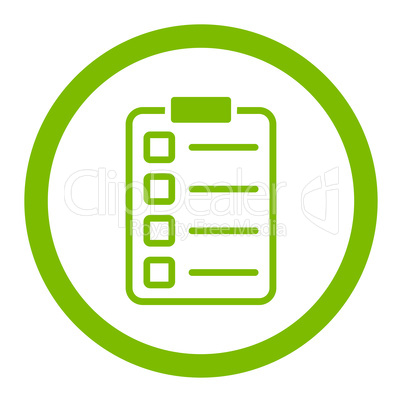 Examination flat eco green color rounded glyph icon