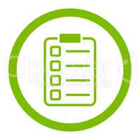 Examination flat eco green color rounded glyph icon