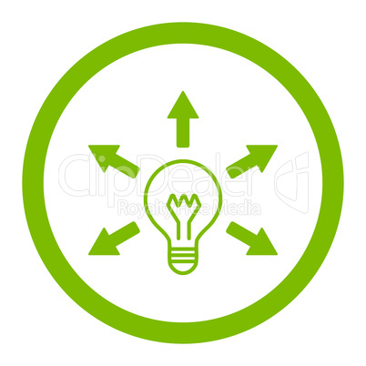 Idea flat eco green color rounded glyph icon
