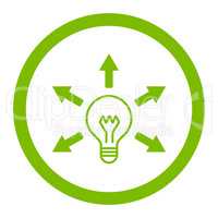 Idea flat eco green color rounded glyph icon