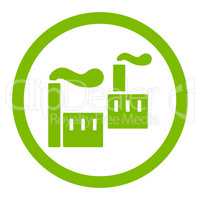 Industry flat eco green color rounded glyph icon