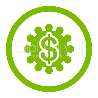 Payment options flat eco green color rounded glyph icon