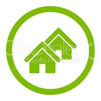 Realty flat eco green color rounded glyph icon
