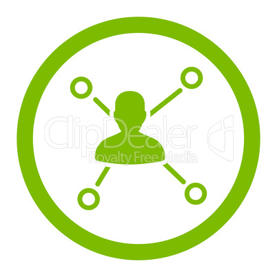 Relations flat eco green color rounded glyph icon