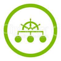 Rule flat eco green color rounded glyph icon