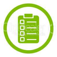 Test task flat eco green color rounded glyph icon