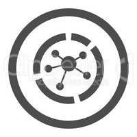 Connections diagram flat gray color rounded glyph icon