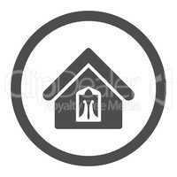 Home flat gray color rounded glyph icon