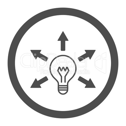 Idea flat gray color rounded glyph icon