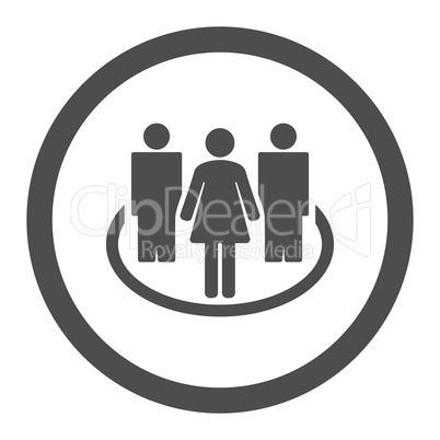 Society flat gray color rounded glyph icon