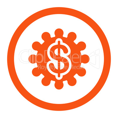 Payment options flat orange color rounded glyph icon