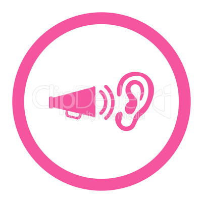 Advertisement flat pink color rounded glyph icon