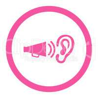 Advertisement flat pink color rounded glyph icon