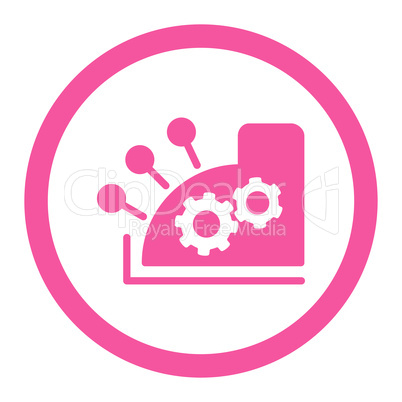 Cash register flat pink color rounded glyph icon