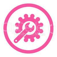 Customization flat pink color rounded glyph icon