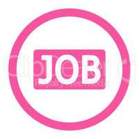 Job flat pink color rounded glyph icon