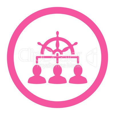 Management flat pink color rounded glyph icon