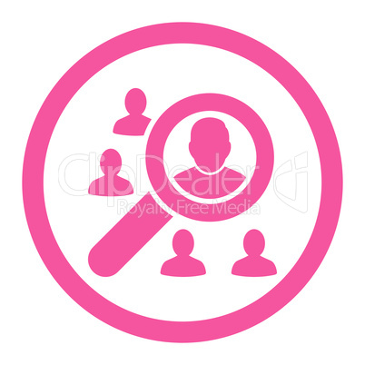 Marketing flat pink color rounded glyph icon
