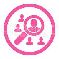 Marketing flat pink color rounded glyph icon