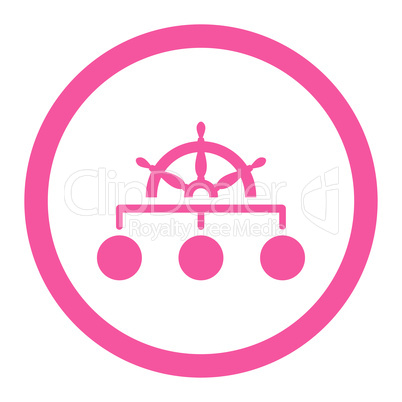 Rule flat pink color rounded glyph icon