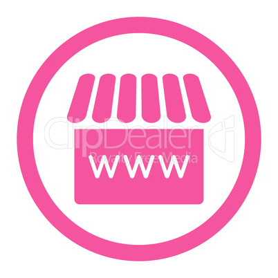 Webstore flat pink color rounded glyph icon