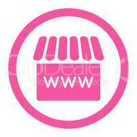Webstore flat pink color rounded glyph icon