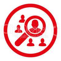 Marketing flat red color rounded glyph icon