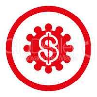 Payment options flat red color rounded glyph icon