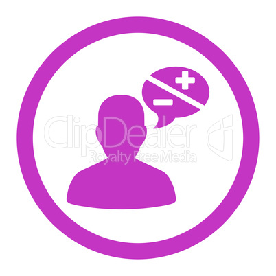 Arguments flat violet color rounded glyph icon