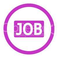 Job flat violet color rounded glyph icon