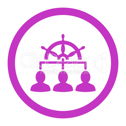 Management flat violet color rounded glyph icon