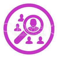 Marketing flat violet color rounded glyph icon