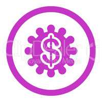 Payment options flat violet color rounded glyph icon