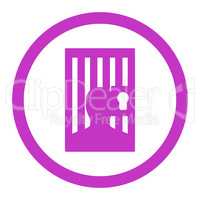 Prison flat violet color rounded glyph icon