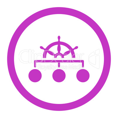 Rule flat violet color rounded glyph icon