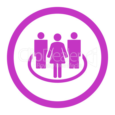 Society flat violet color rounded glyph icon