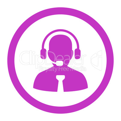 Support chat flat violet color rounded glyph icon
