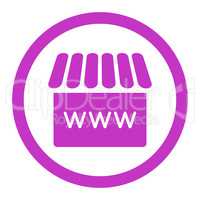 Webstore flat violet color rounded glyph icon