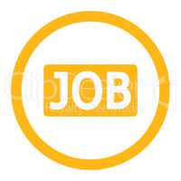 Job flat yellow color rounded glyph icon