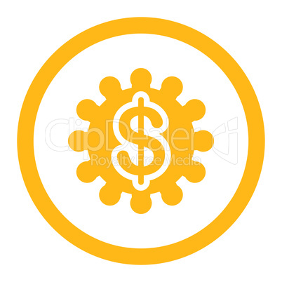 Payment options flat yellow color rounded glyph icon