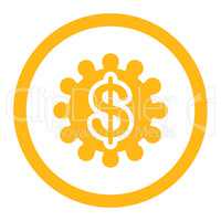 Payment options flat yellow color rounded glyph icon