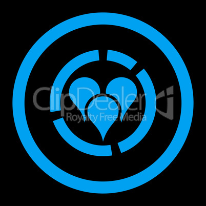 Geo diagram flat blue color rounded vector icon