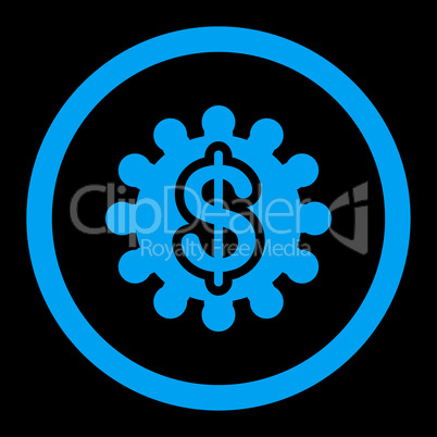 Payment options flat blue color rounded vector icon