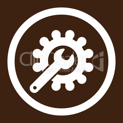 Customization flat white color rounded vector icon