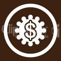 Payment options flat white color rounded vector icon