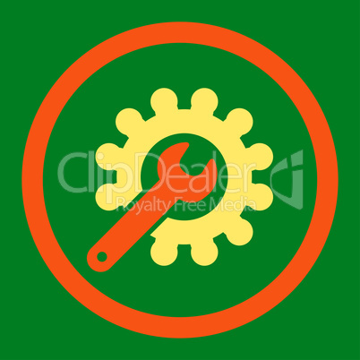 Customization flat orange and yellow colors rounded vector icon